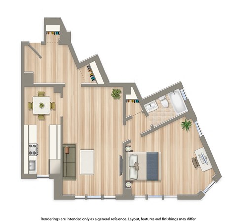 eddystone 1 bedroom d floor plan